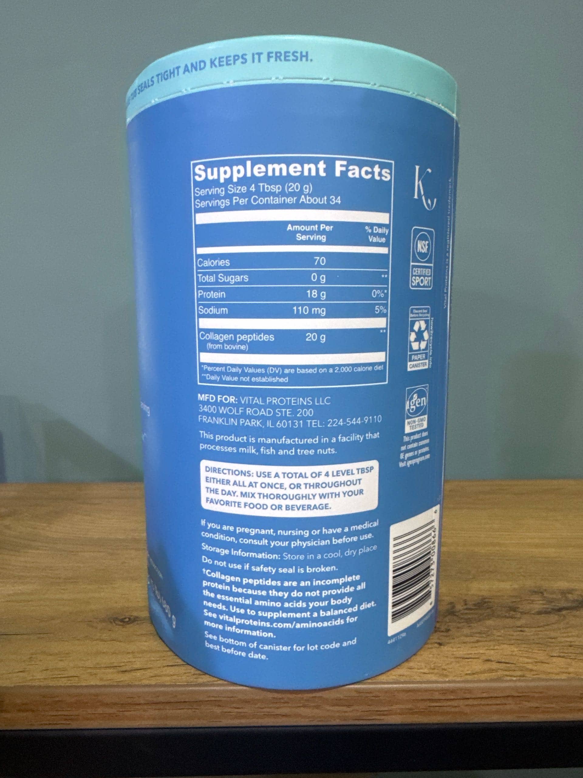 Vital Proteins COLLAGEN PEPTIDES 680GR 2