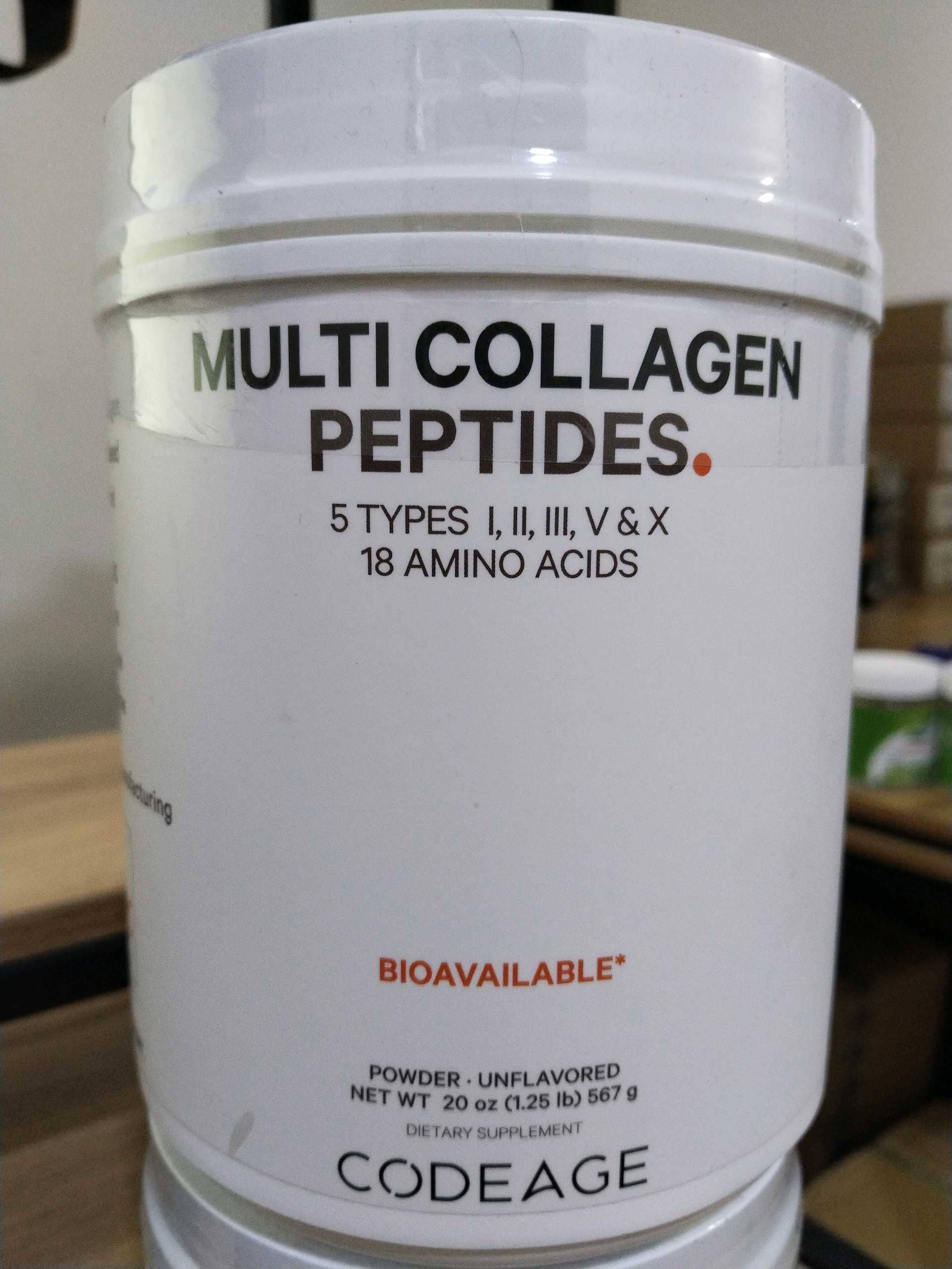 Codeage, Multi Collagen Peptides Powder, Unflavored, 20 oz (567 g) 1