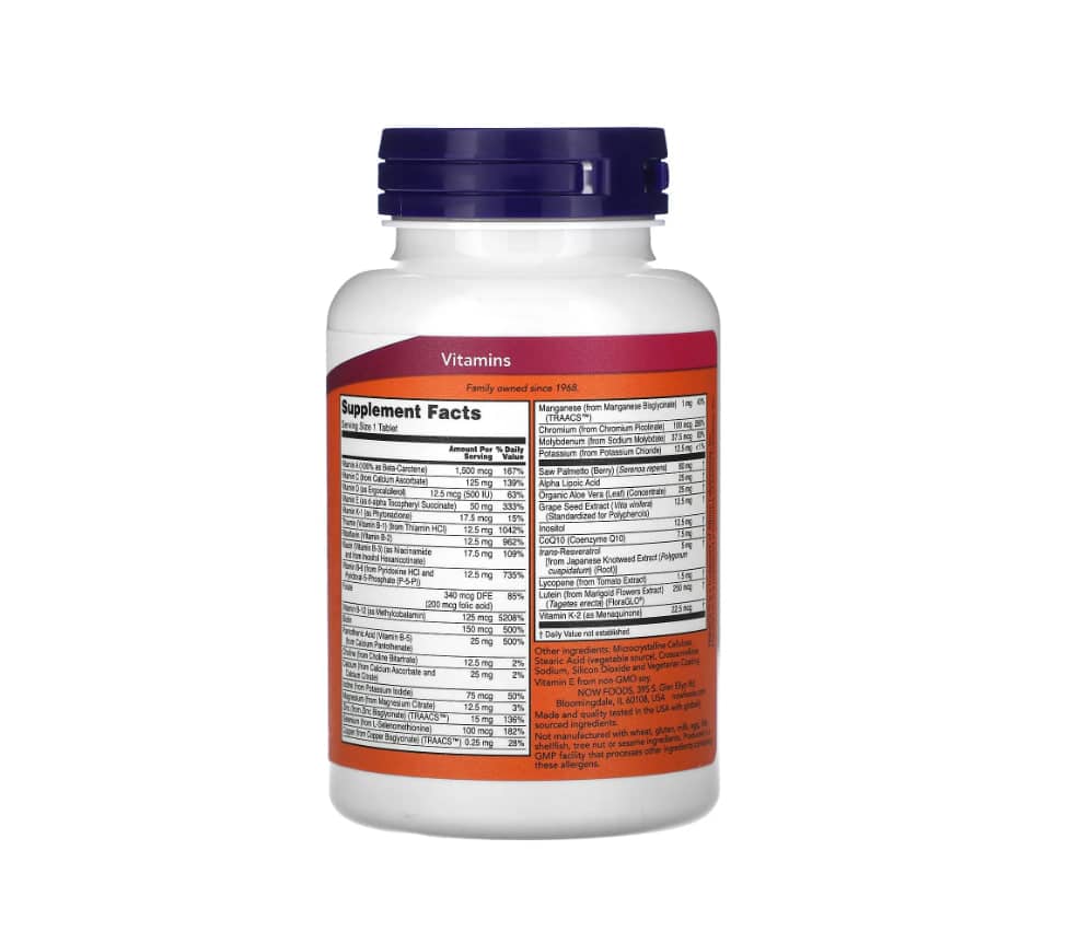 NOW Foods, ADAM, Men's Advanced Multivitamin, 60 Tablets 2