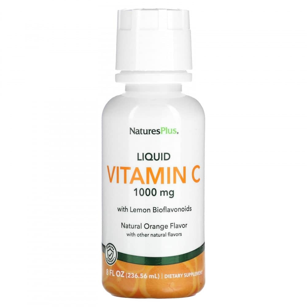 Natures Plus Liquid Vitamin C 1000mg with Lemon Bioflavonoids Natural Orange Flavor 1