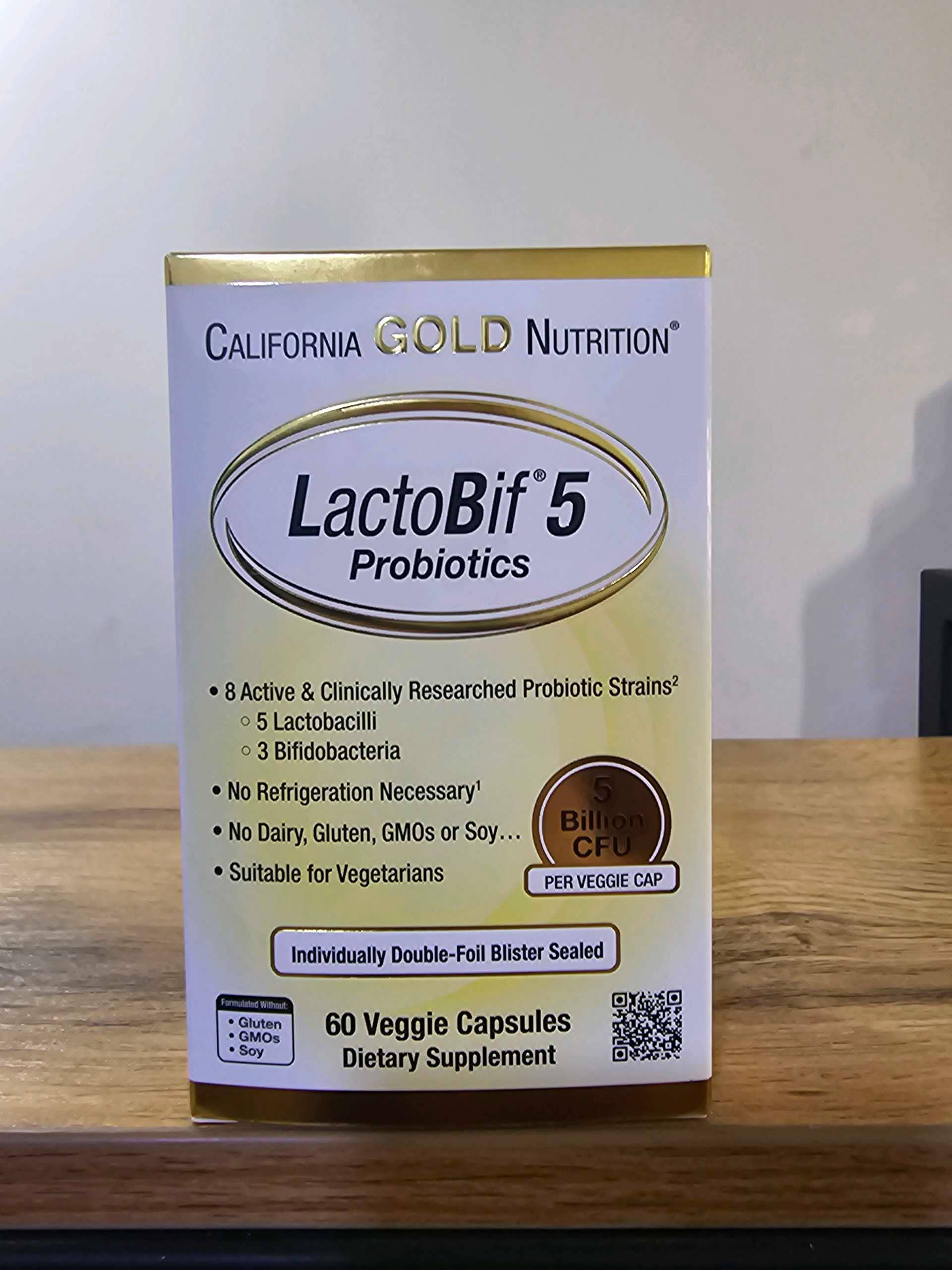 California Gold Lactobif 5 Probiotics 60 vegcaps 1