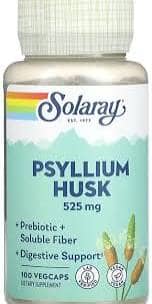 solaray psyllium huks 525 mg 100 tab 1