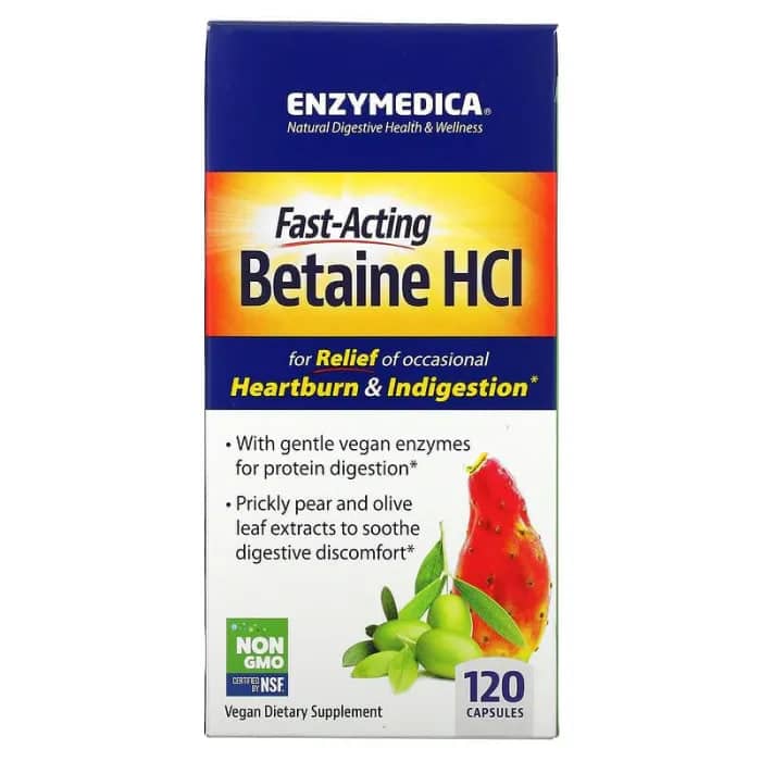 Enzymedica, Betaine HCl, 120 Capsules 1