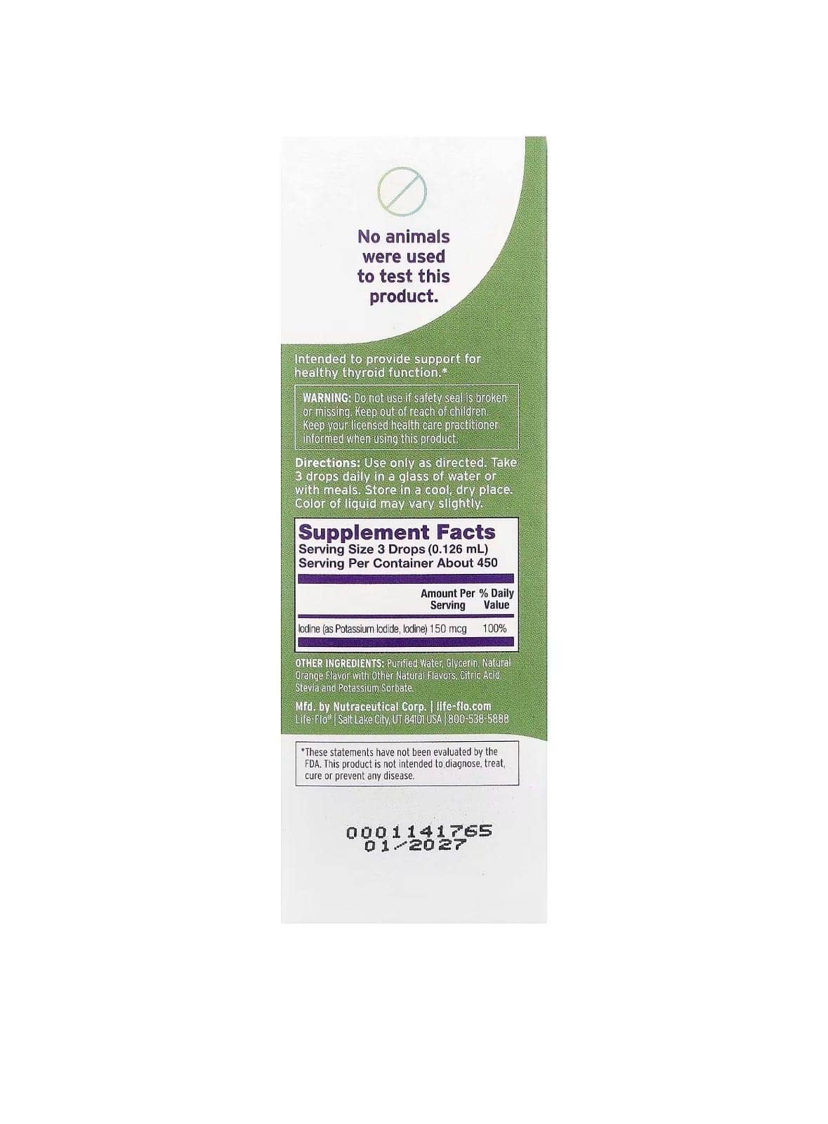 Life-flo, Liquid Iodine Plus, Natural Orange, 2 fl oz (59 ml) 2