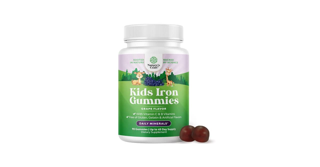 Kids Iron Gummies 90ct Natures Craft 1
