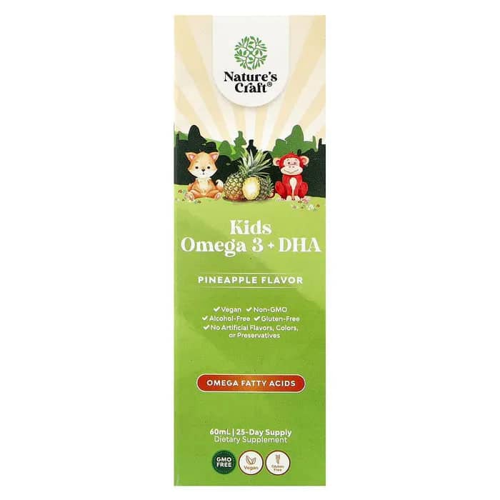 Kids Omega 3  DHA Liquid, Plant Based, 60ml Natures Craft 1