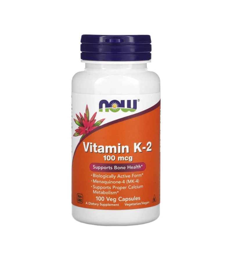 NOW Vitamin K-2, Now Foods, 100 mcg, 100 Vegetarian Capsules 1