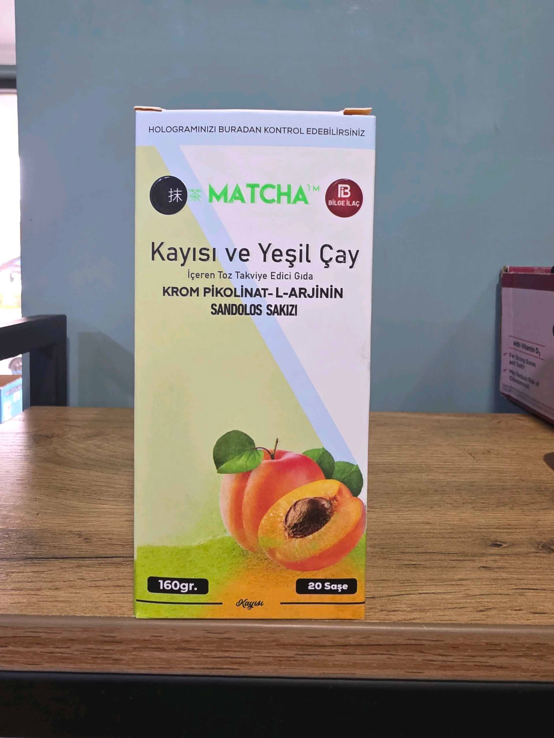 Matcha Kayisi ve Yeșil Çay 160 gr 20 saşe 1