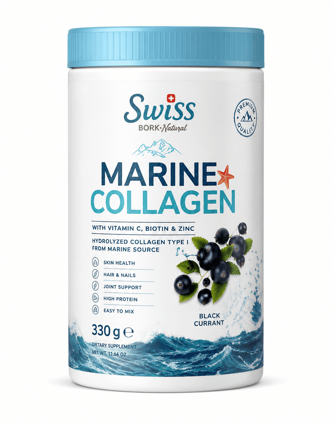 Swiss Bork, Marine Collagen 10,000mg 30servings, 360 g 1