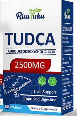 2500MG TUDCA Supplement - Bile Salts Liver Detox & Cleanse and Gallbladder Clease Health Formula Live Supplement 60 Capsules 1