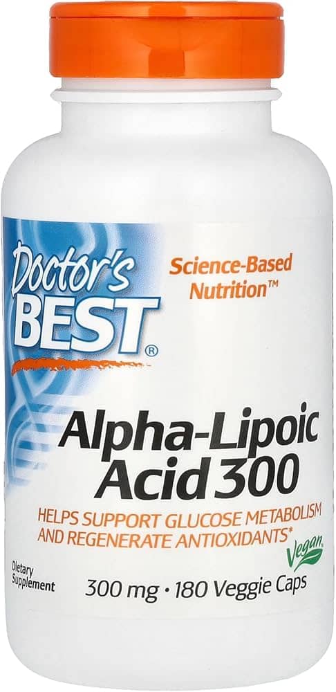 BEST ALPHA-LIPOIC ACID (ALA) 600MG. 180 VEGGIE CAPS. DOCTORʻS BEST 1
