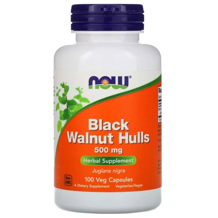 NOW FOODS BLACK WALNUT HULLS 100CT LS 1