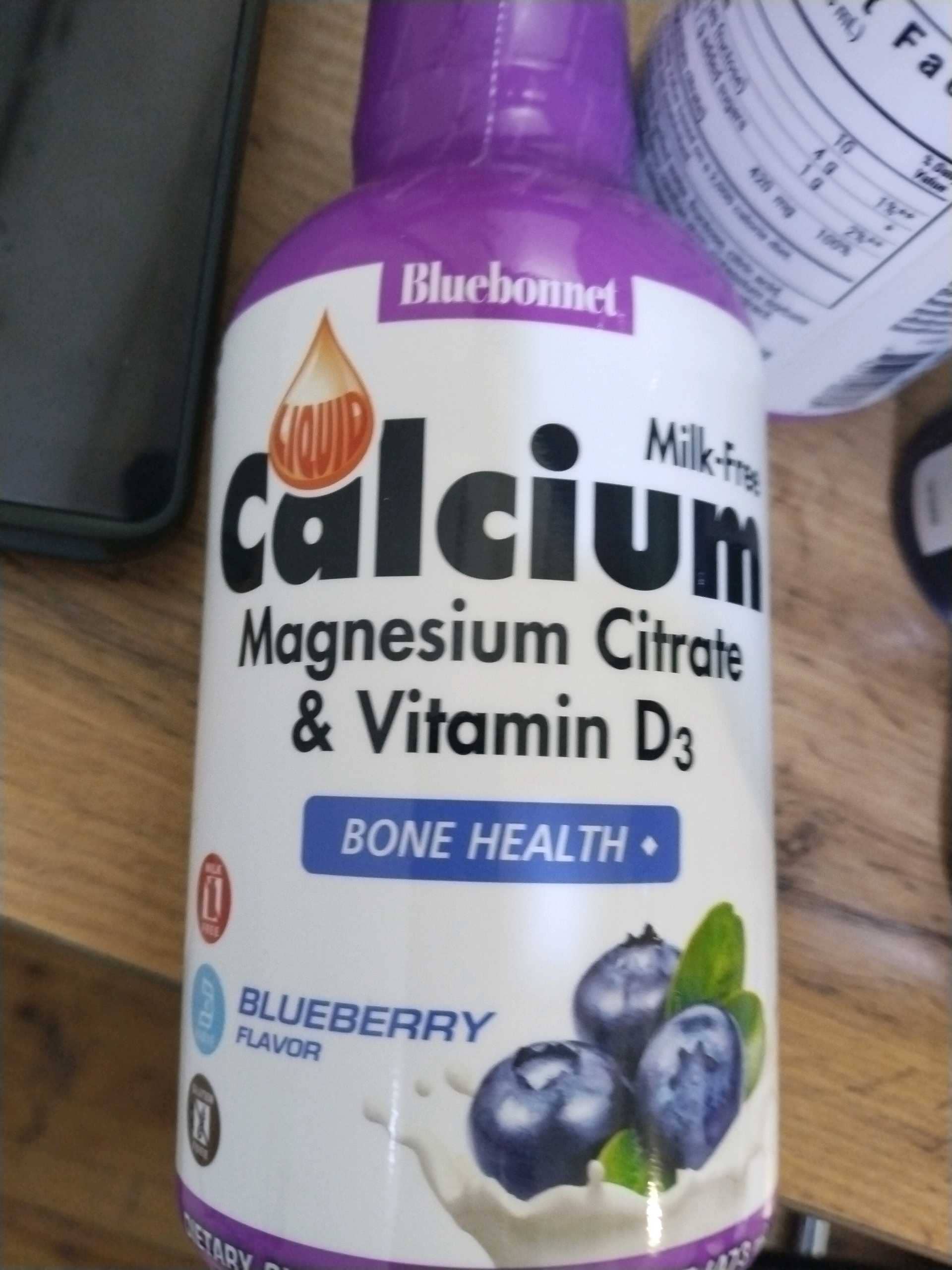 Bluebonnet Calcium Magnesium Citrate & Vitamin d3 Blueberry flavour (473ml) 1