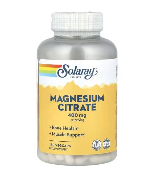 Solaray Magnesium Citrate 180 vcap 400 mg 1