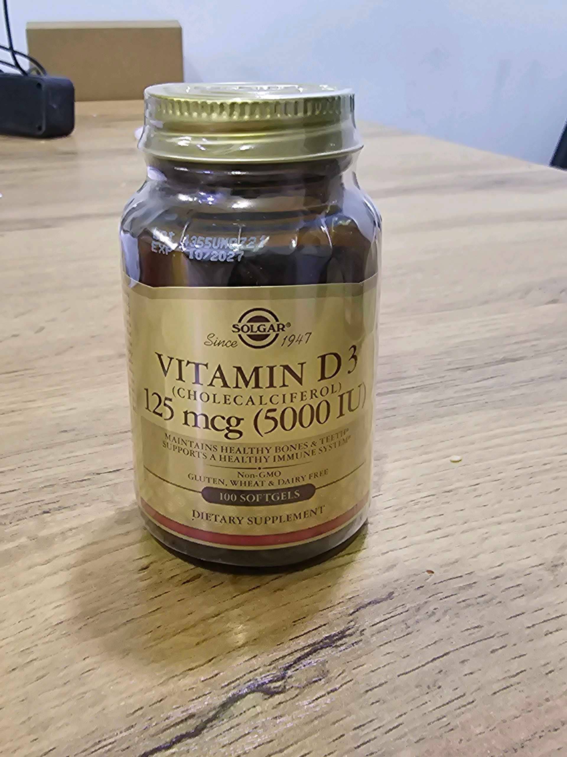 SOLGAR VITAMIN D3 5.000IU 100CAP 1
