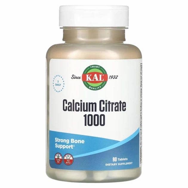 KAL, Calcium Citrate 1000, 90 Tablets (333 mg per Tablet) 1