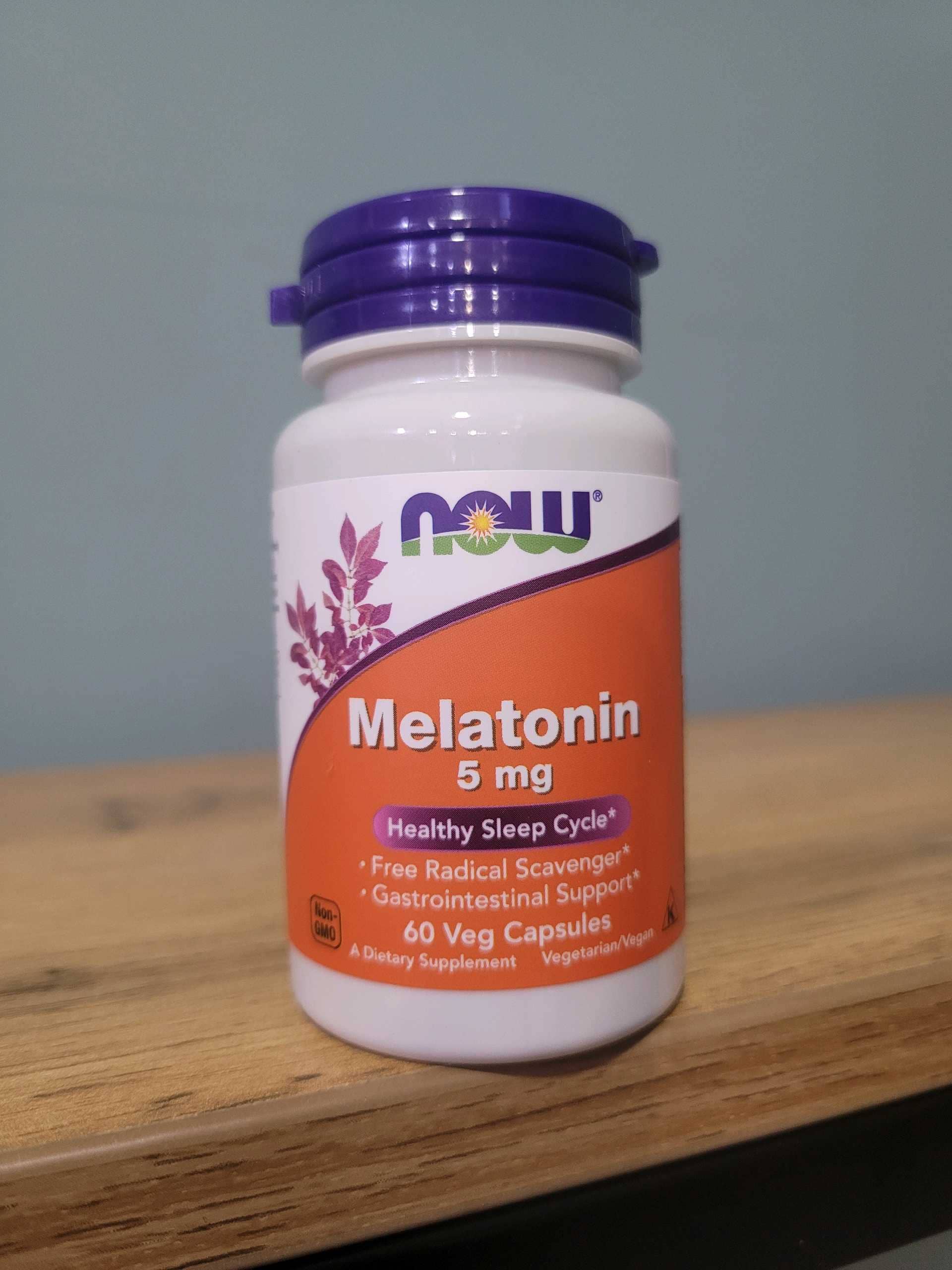 Melatonin, Now Foods, 5 mg, 60 Vegetarian Capsules 1