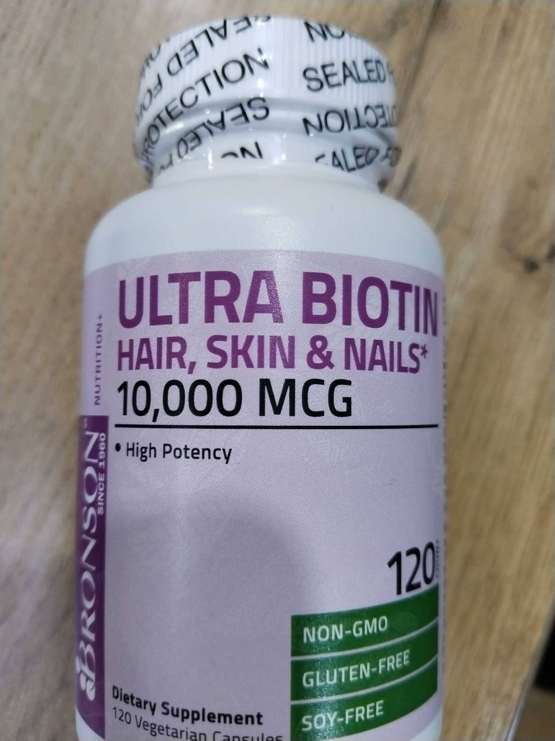 BRONSON Ultra Biotin Hair, Skin & Nails 10000 MCG 1