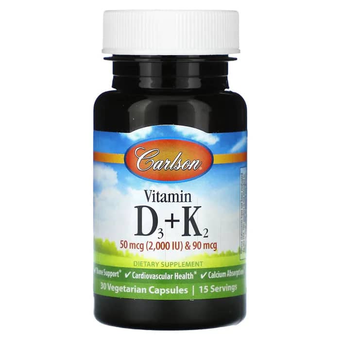 Carlson Vitamin D3+K2 2000IU 30 vcap 1