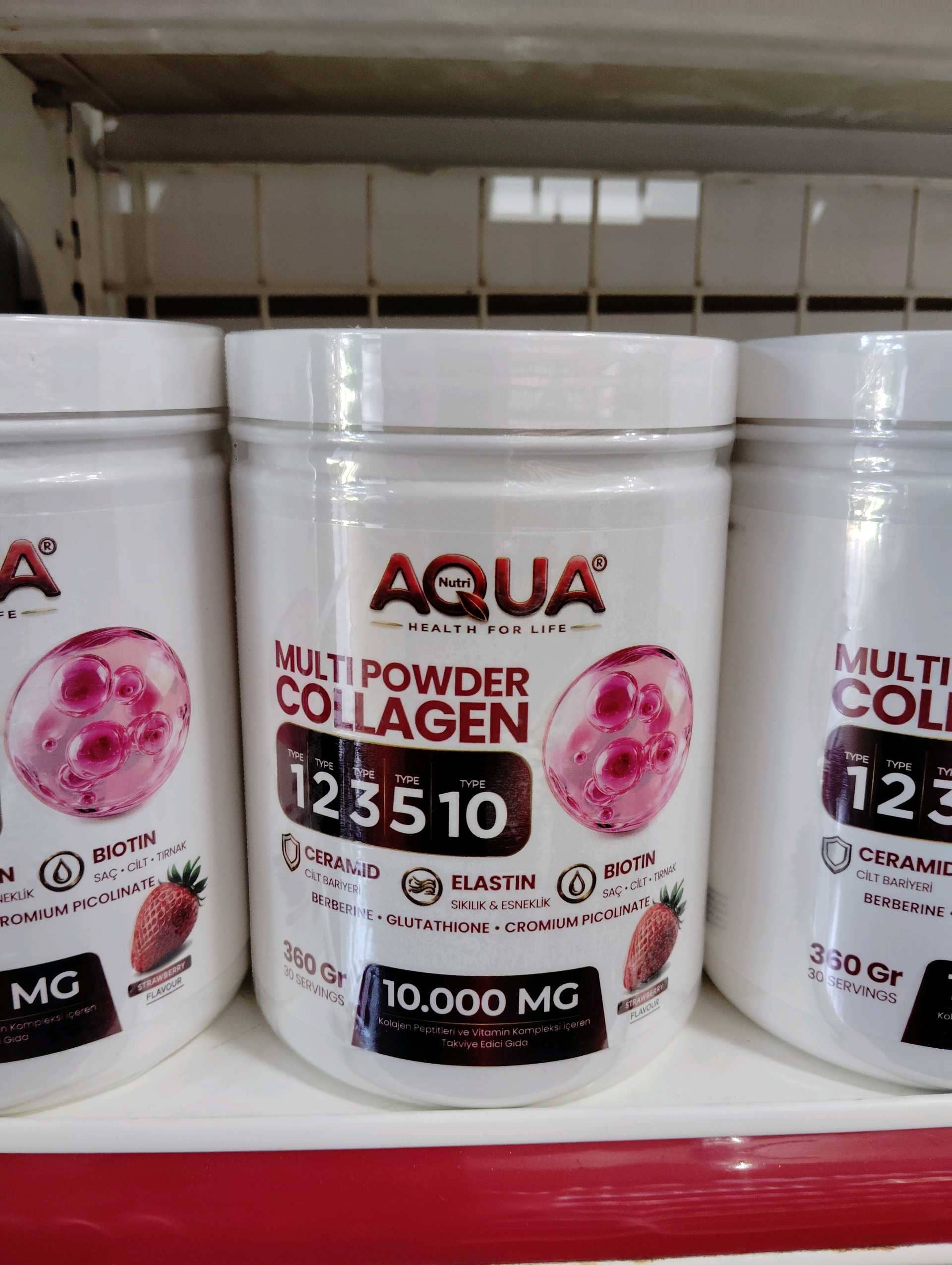 Aqua collagen strawberry 10.000 mg 360 gr 1