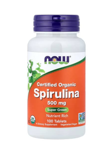 Spirulina, Now Foods, Certified Organic, 500 mg, 100 Tablets 1