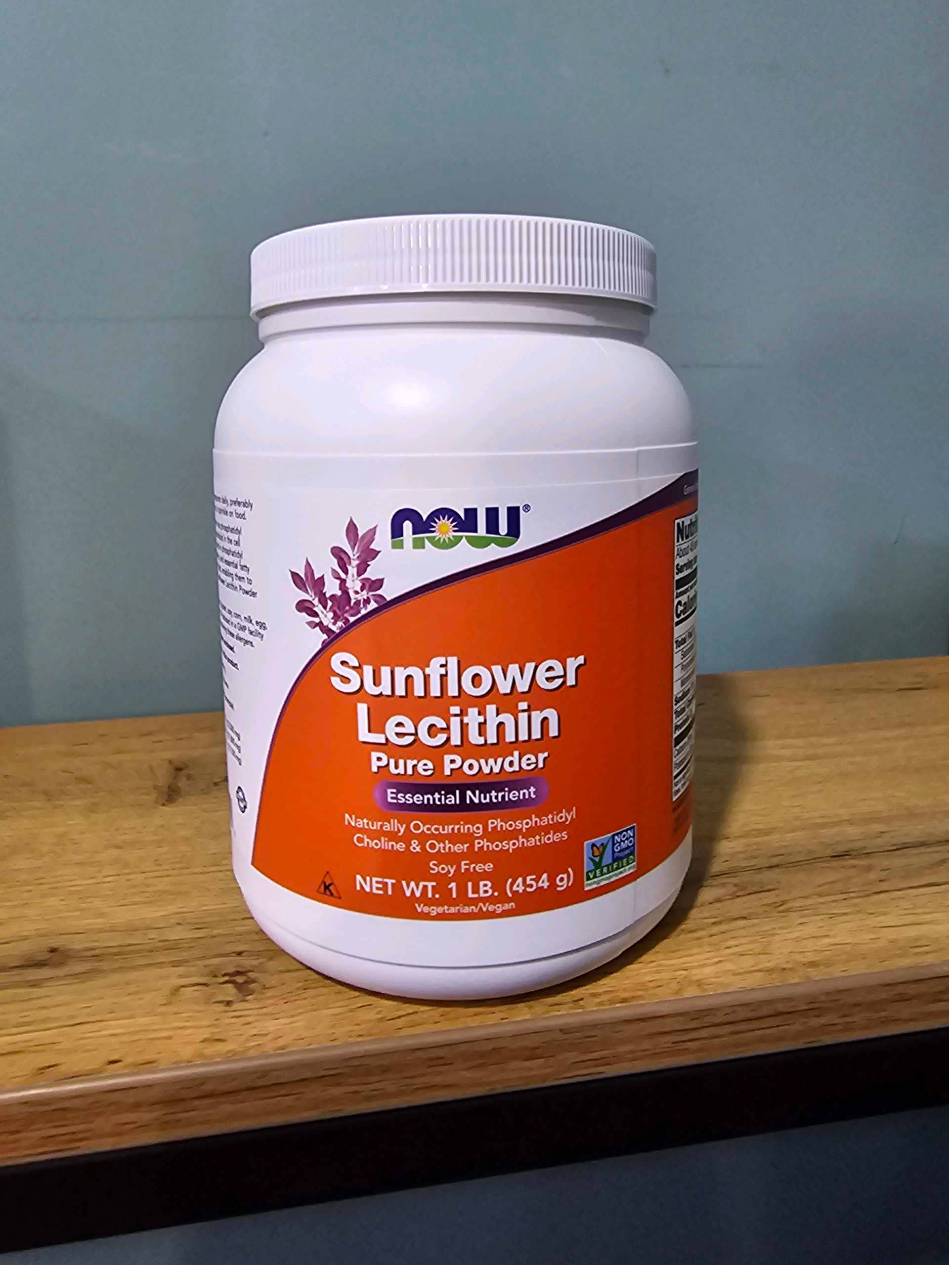 Now Sunflower Lecithin Pure Powder 454g 1