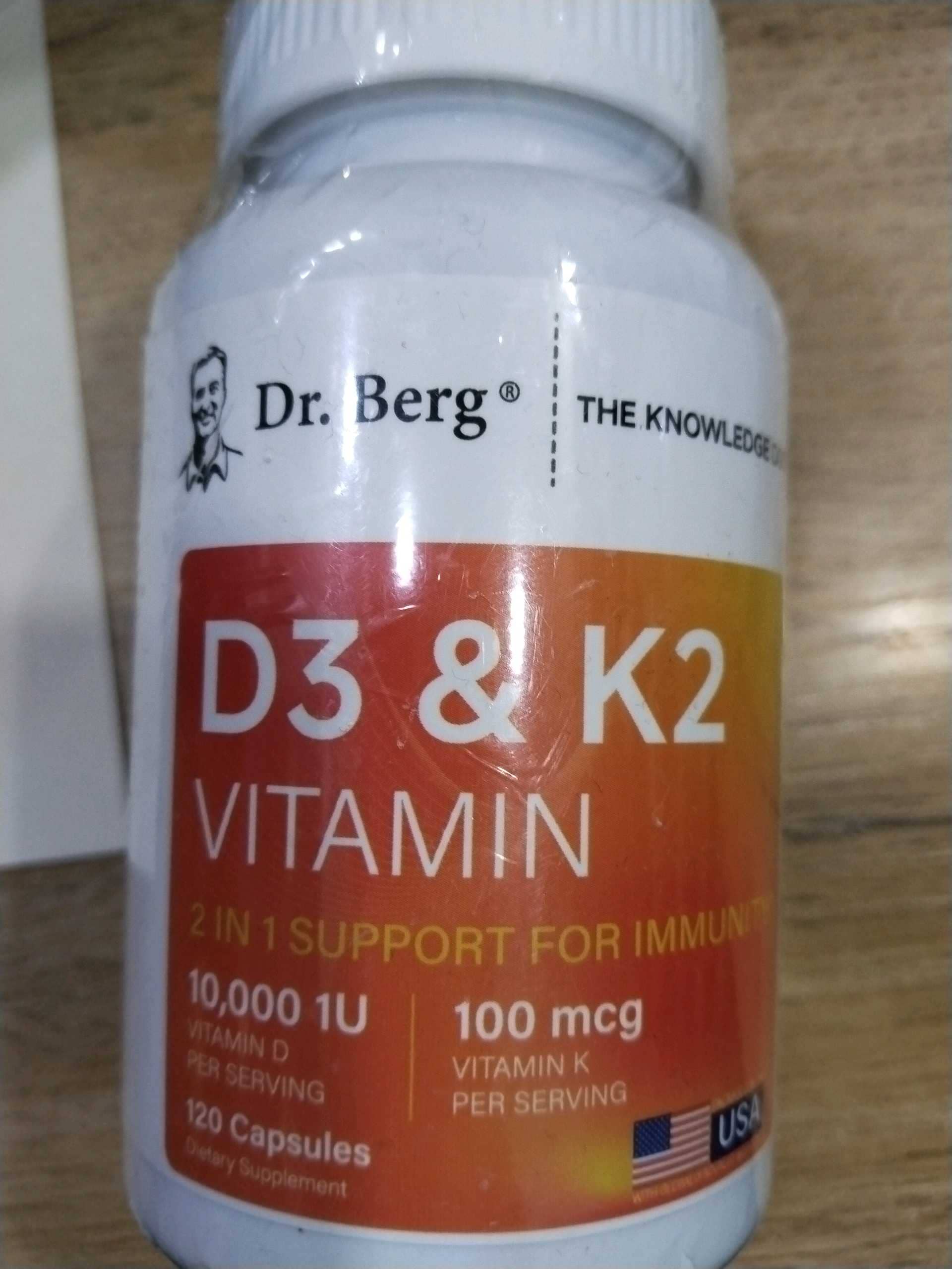 Dr. Berg Vitamin D3 & K2 10,000 IU + MK-7 – 120 Capsules – Immune, Bone & Heart 1