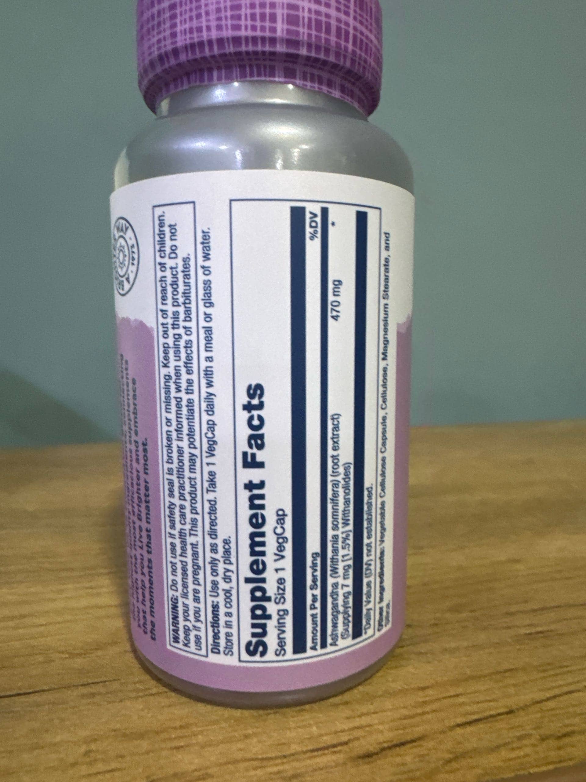Solaray Ashwagandha Raoot Extract 470mg 2