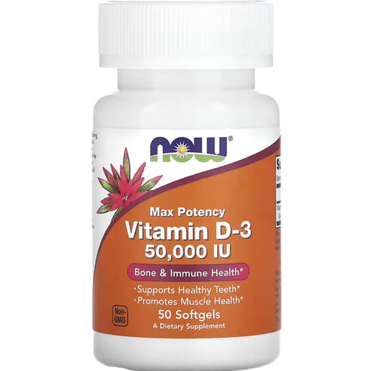 Now Foods, Vitamin D3,  50000 IU, 50 Softgels 1