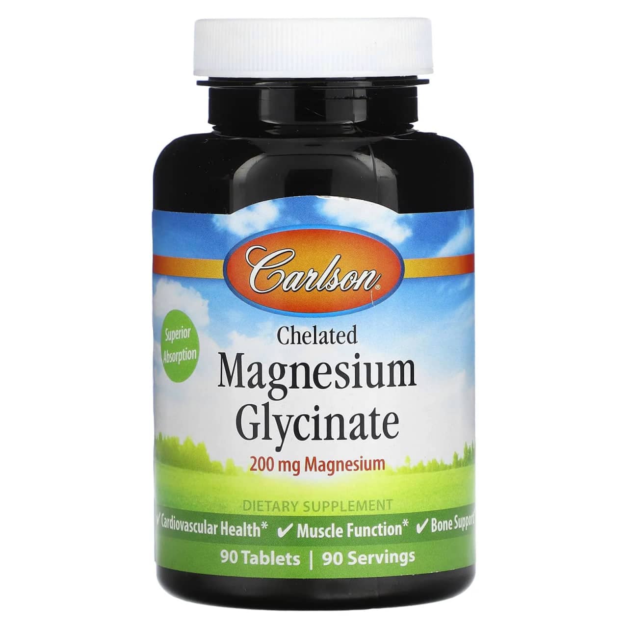 Carlson Chelated Magnesium Glycinate 200 mg 90 tabs 1