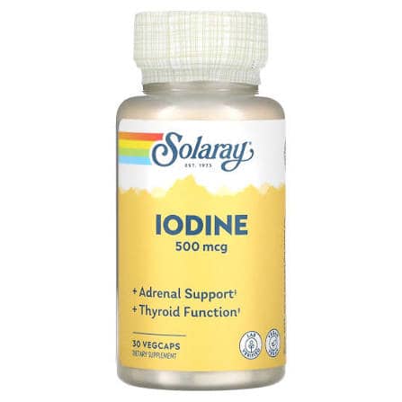 Solaray IODINE   500mcg    30vegcaps 1