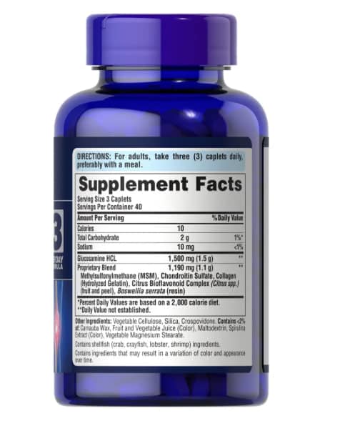 Puritan's Pride Glucosamin Chondroitin 120 coated Caplets 2