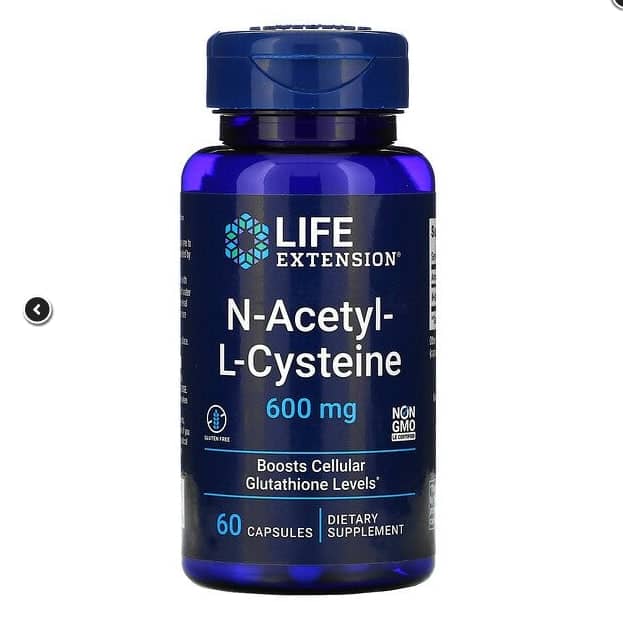 Life Extension Acetylcysteine, N-Acetyl-L-Cysteine, 600 mg, 60 Capsules 1