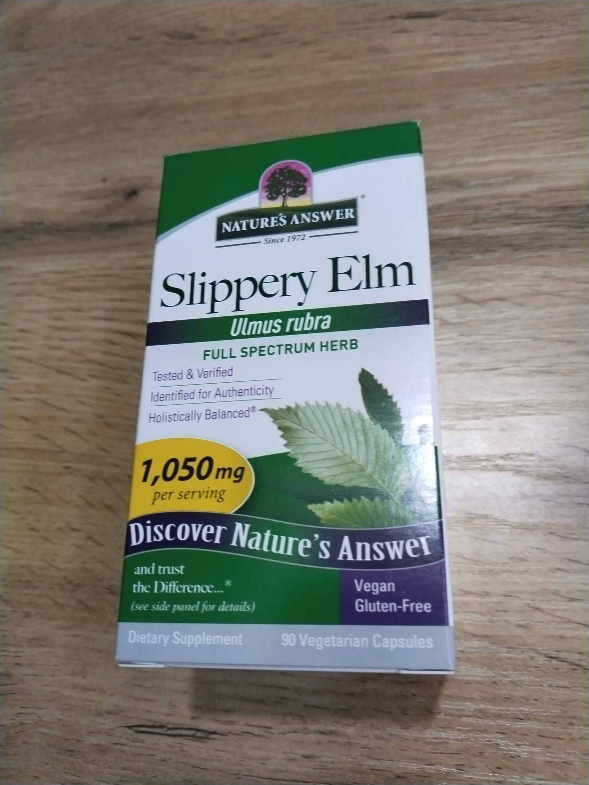 Nature`s Answer Slippery Elm Ulmus rubra 1050mg 90vegcap 1
