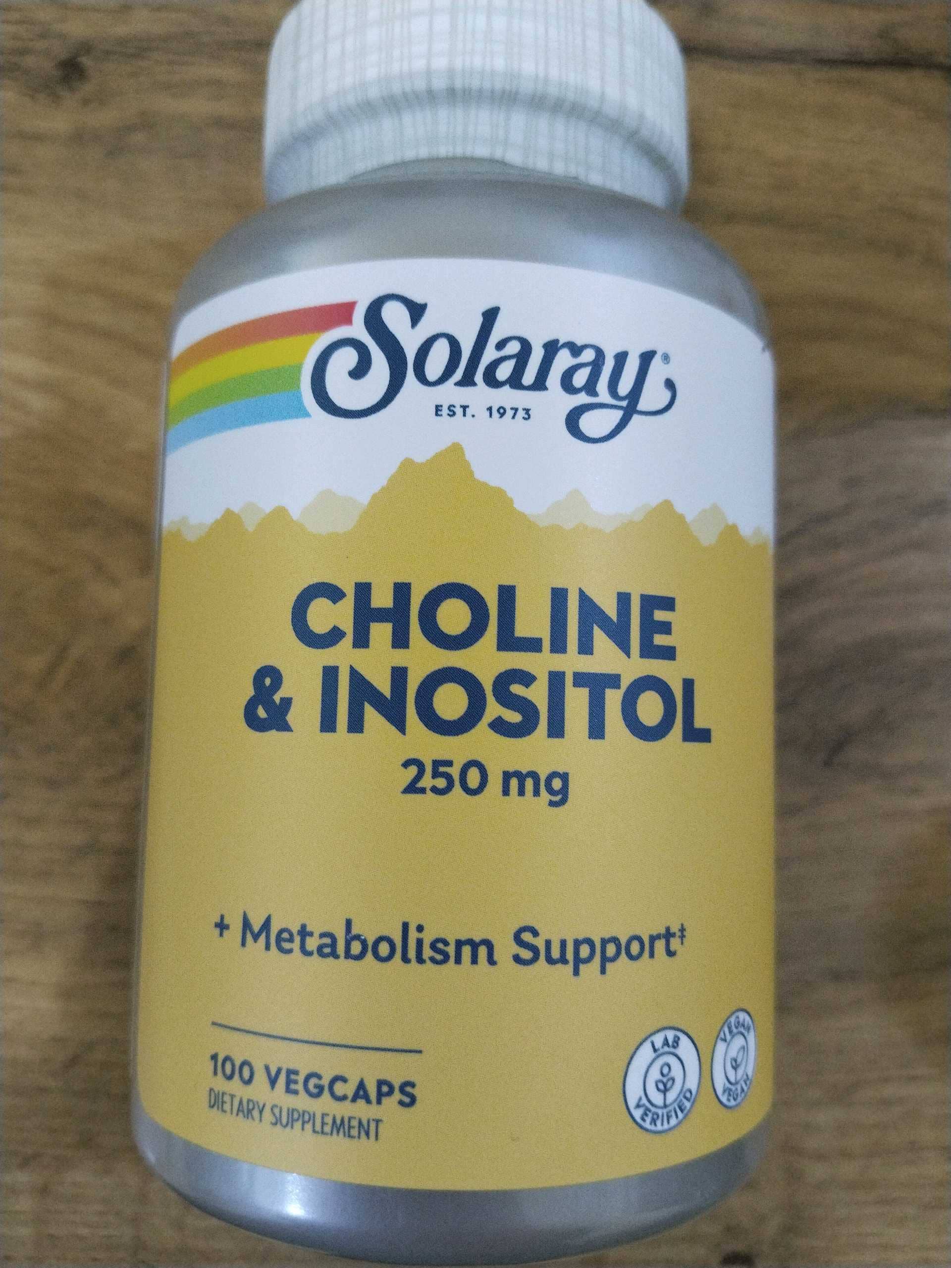 Solaray Choline & Inositol, 250 mg, 100 Vegetarian Capsules 1