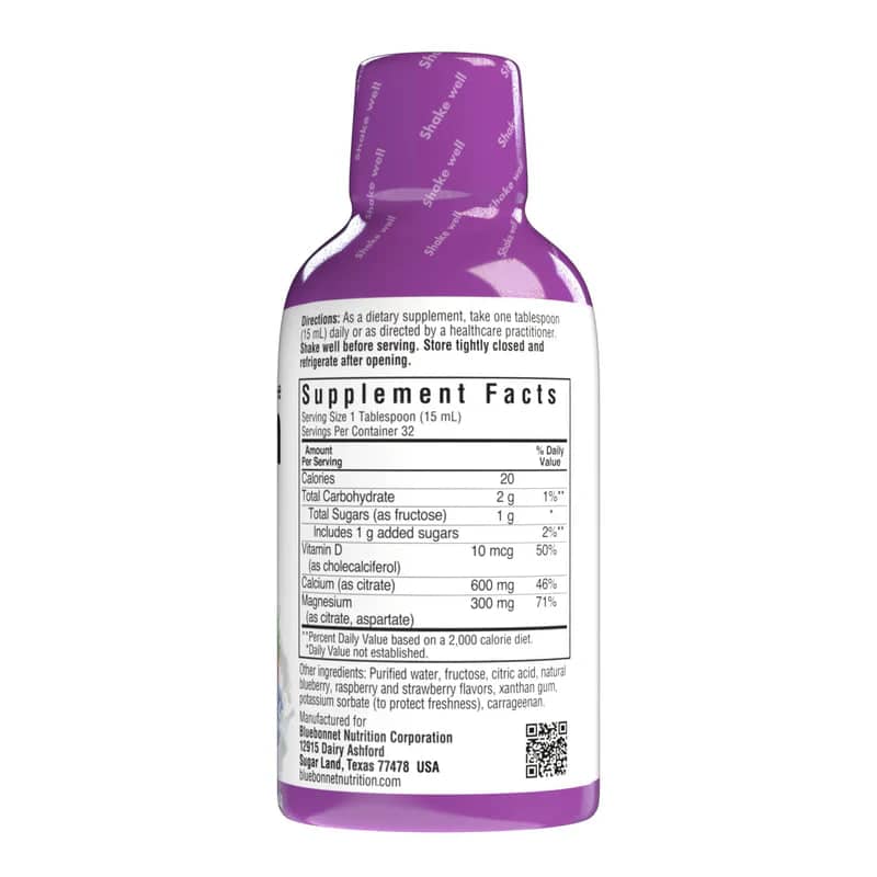 Bluebonnet Nutrition, Liquid Calcium, Magnesium Citrate & Vitamin D3, Mixed berry , 16 fl oz (473 ml) 2