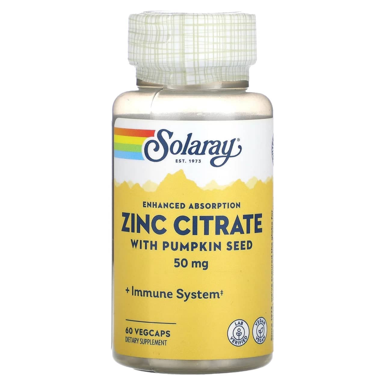 Solaray Zinc Citrate 50 mg 60 Vegetarian Capsules 1