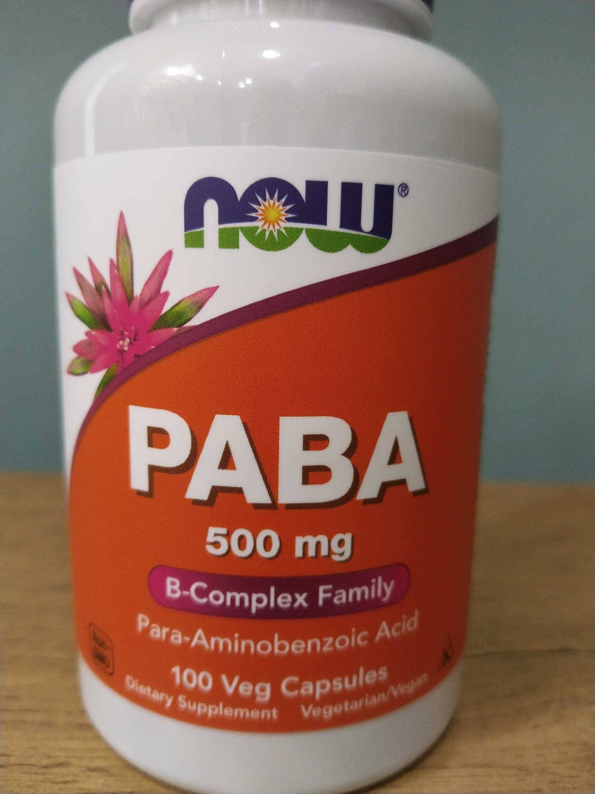 NOW FOODS PABA 500MG CAP 100 1