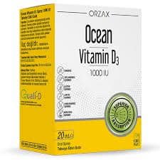 ORZAX OCEAN  VITAMIN  D3  1000 IU  20 ML 1