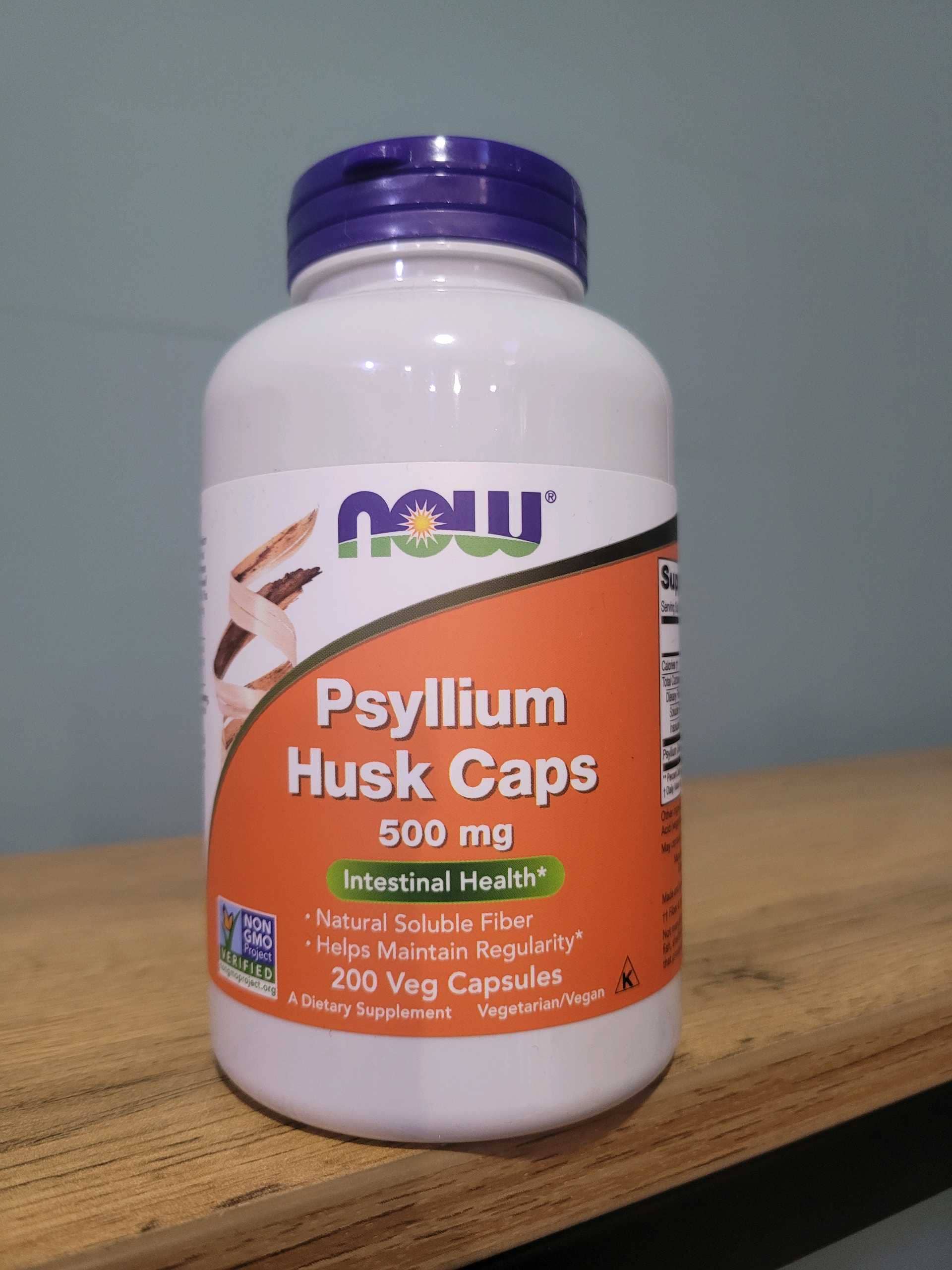 Psyllium Husk, Now Foods, 500 mg, 200 Veggie Capsules 1