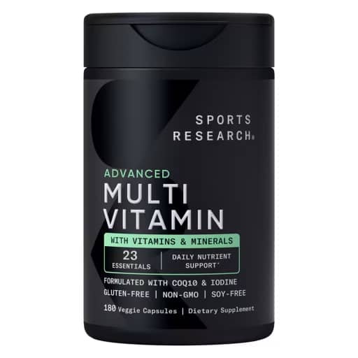 Sports Research, Advanced Multivitamin, 23 Essentials 180 Veggie Capsules 1
