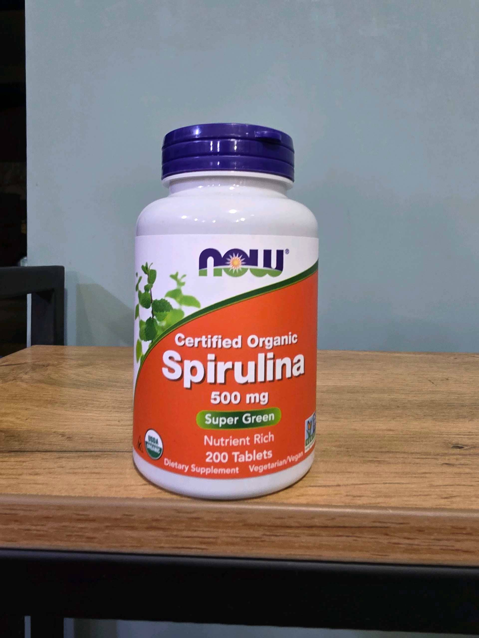 NOW FOODS SPIRULINA 500MG 200CT 1