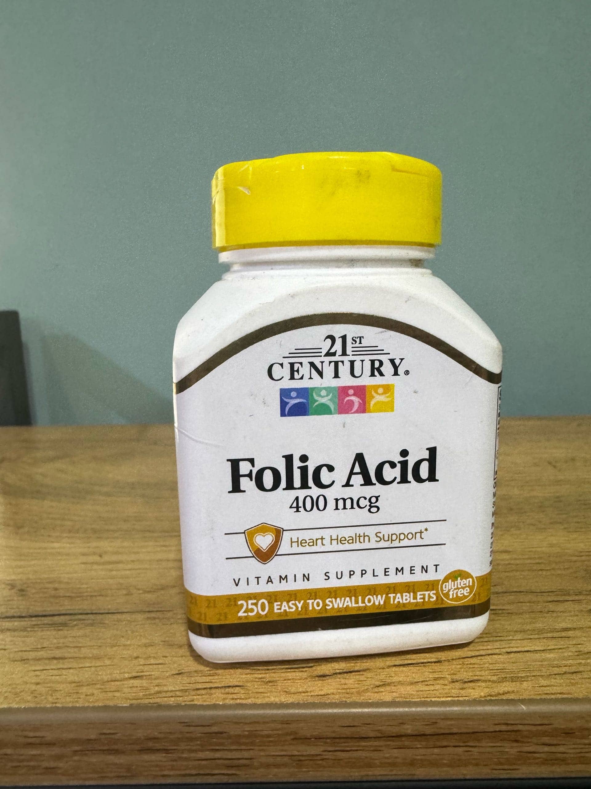 21st Century, Folic Acid, 400 mcg, 250 Easy to Swallow Tablets 1