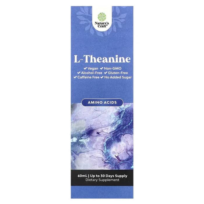 L-Theanine, Nature's Craft, Alcohol-Free, 60 ml 1