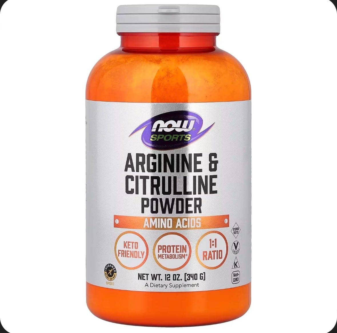 NOW Foods, Sports, Arginine & Citrulline Powder, 12 oz (340 g) 1