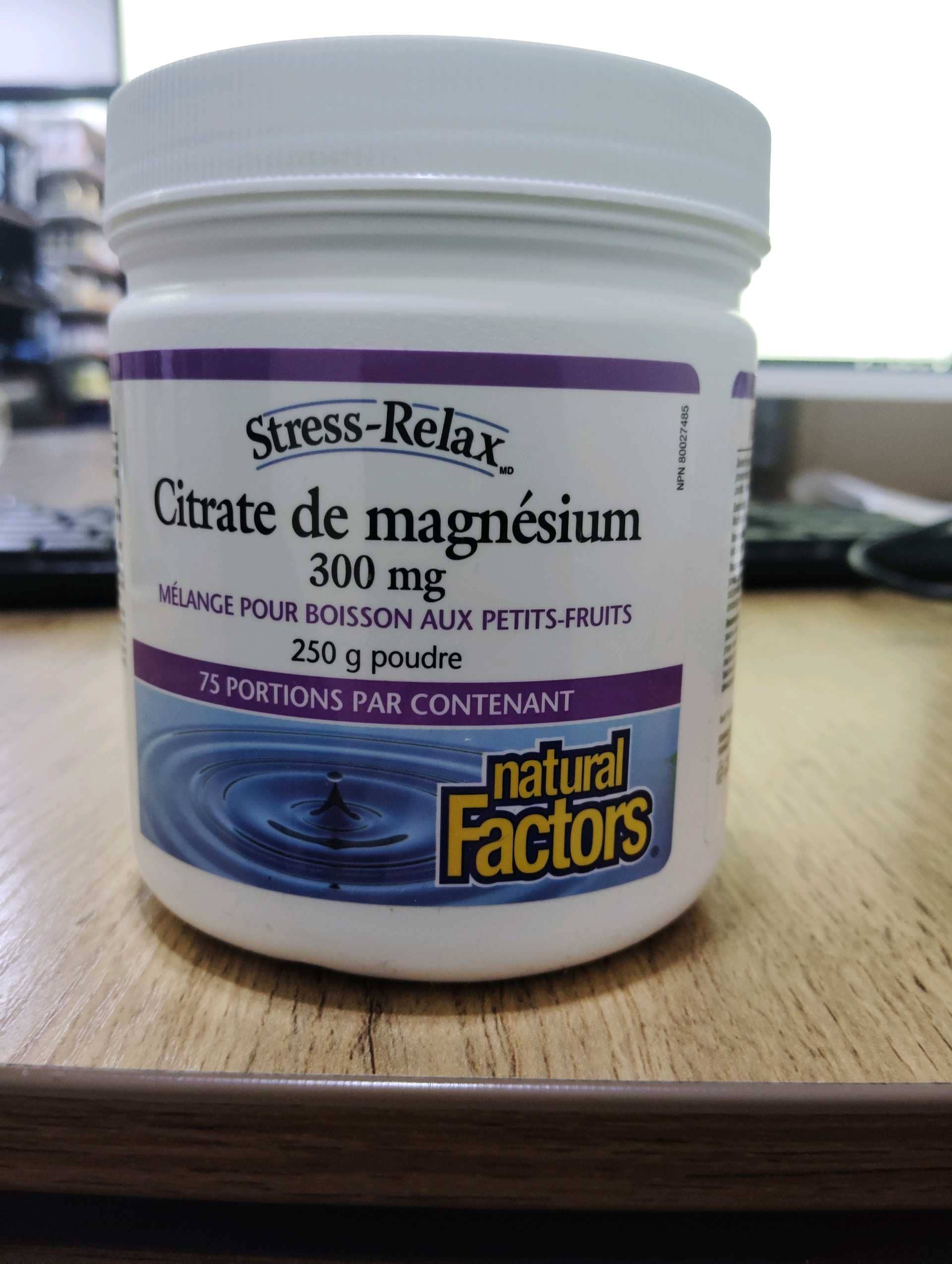 Natural Factors Citrate de magnesium 300mg 1