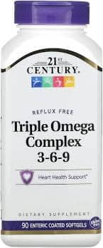 21ST CENTURY, TRIPLE OMEGA COMPLEX 3-6-9, 90 ENTERIC COATED SOFTGELS 1