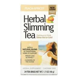 21st Century, Herbal Slimming Tea, Peach-Apricot, Caffeine Free, 24 Tea Bags, 1.7 oz (48 g) 1