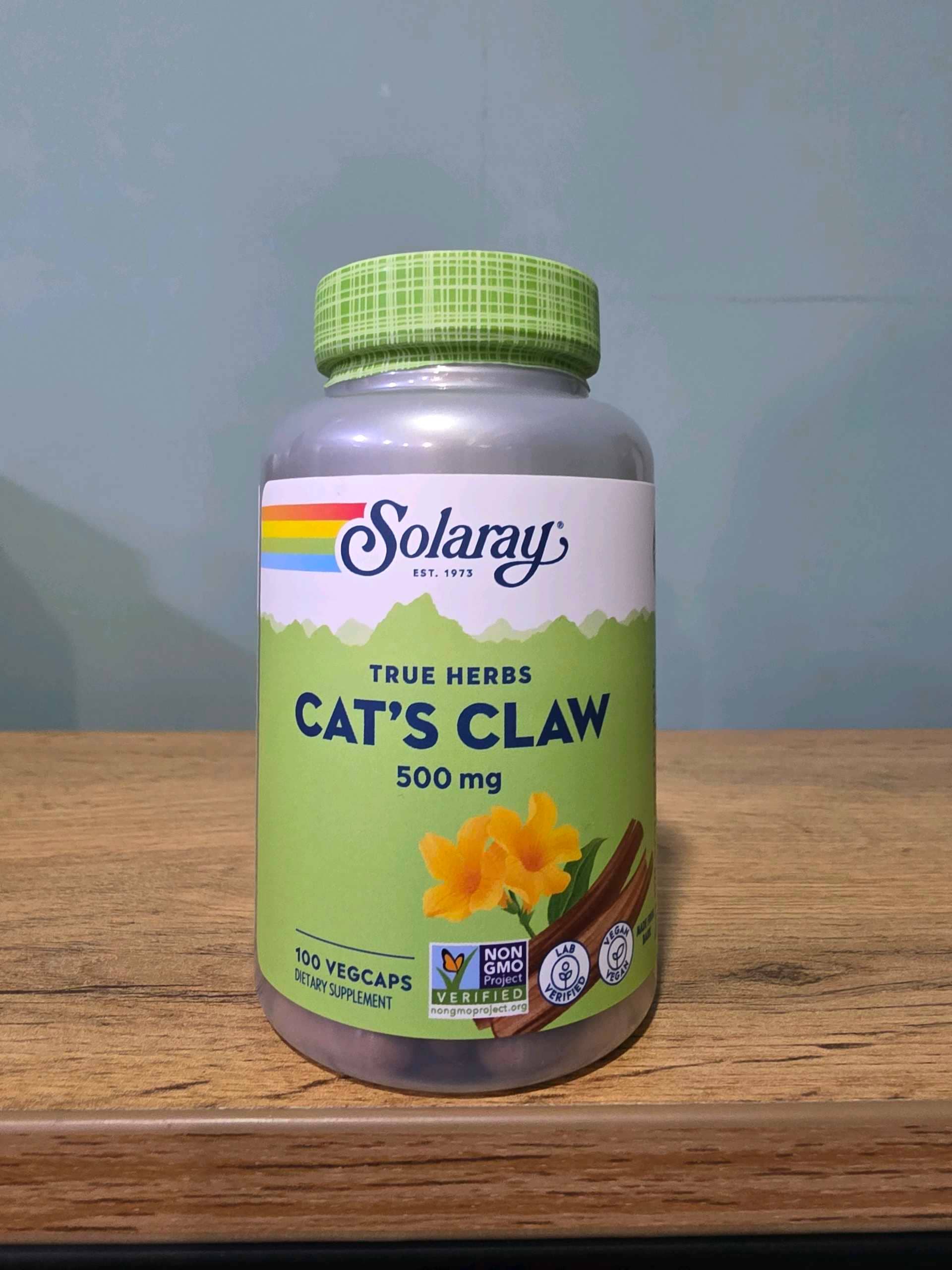 Soloray Cat's Claw 500 mg 100 vegcaps 1