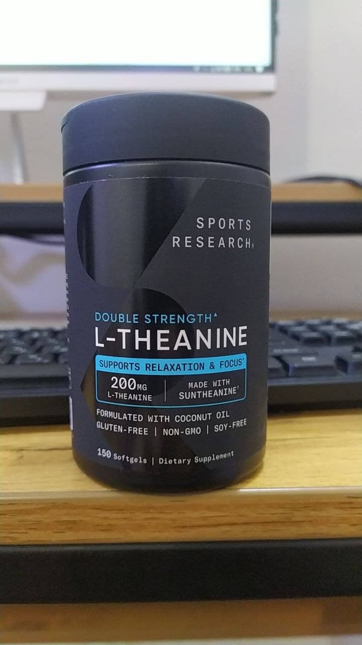 Sports Research, Double Strength L-Theanine, 200mg 150 Softgels 1